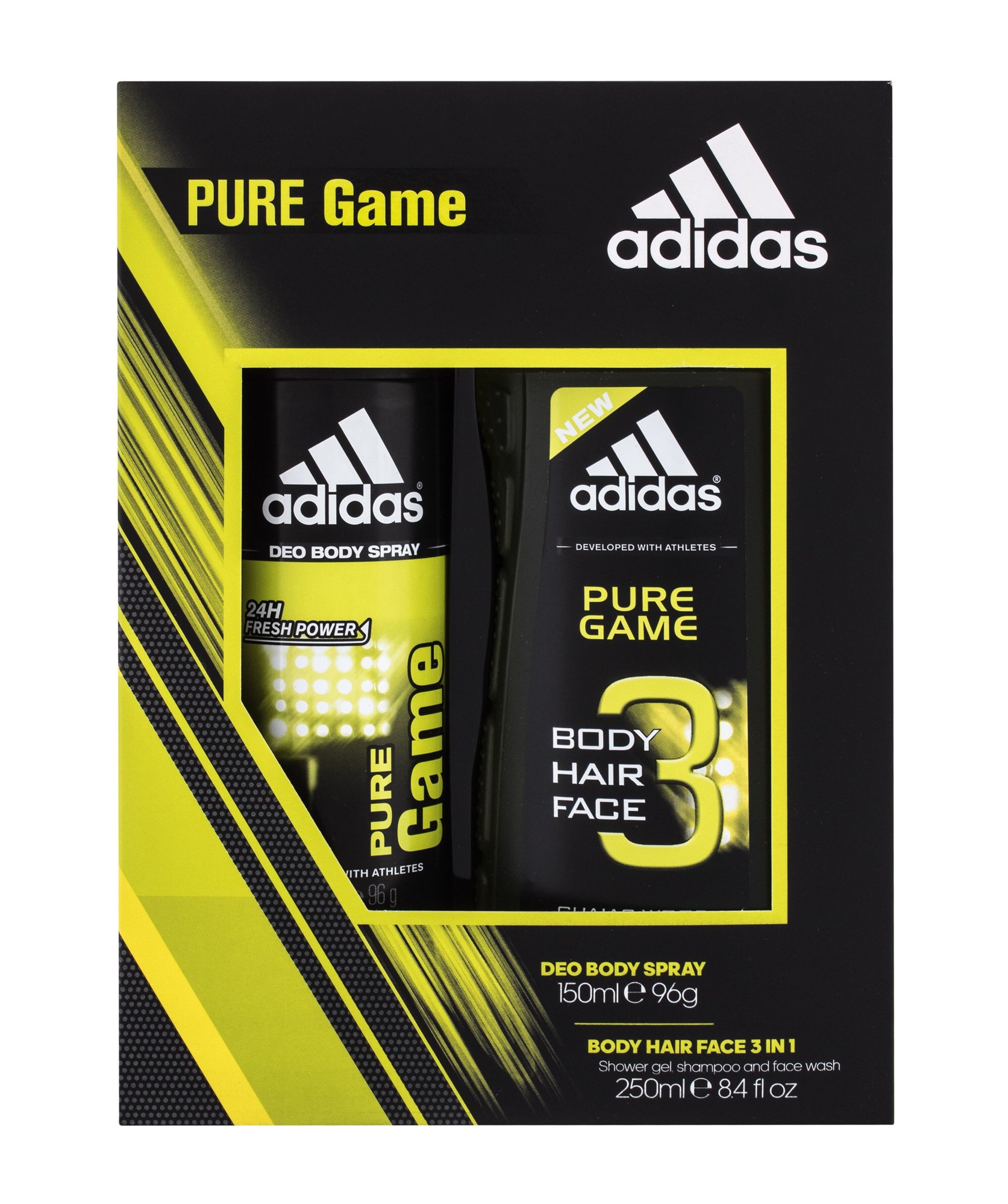 Adidas Pure Game 150ml 150ml Deospray + 250ml Shower gel dezodorantas Rinkinys