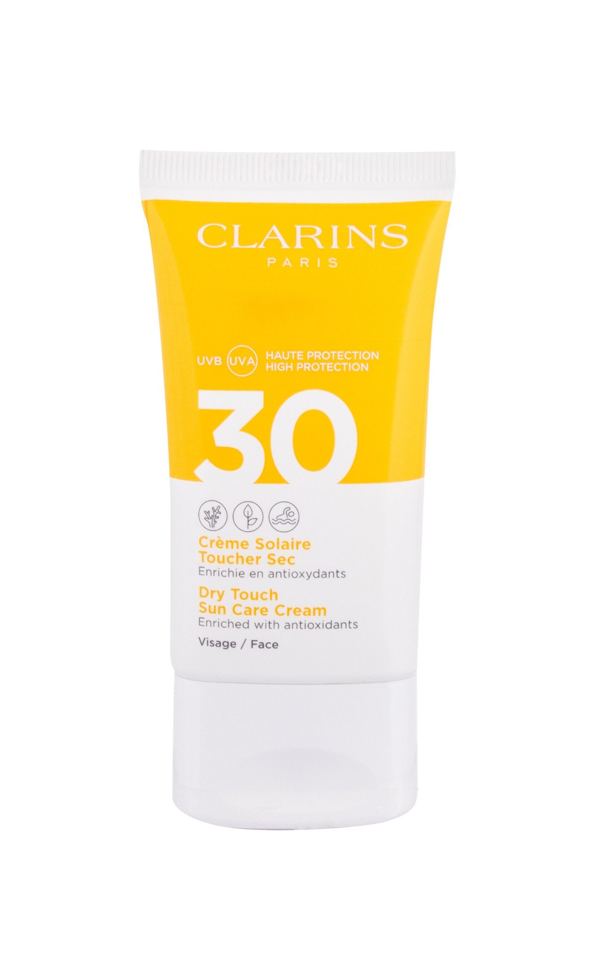 Clarins Sun Care Dry Touch 50ml veido apsauga Testeris