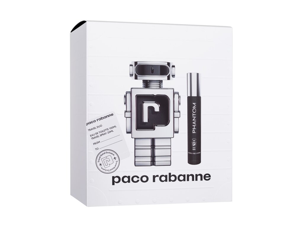 Rabanne Phantom Eau De Toilette 100 ml Edt 100 ml + Edt 20 ml Damaged box Set