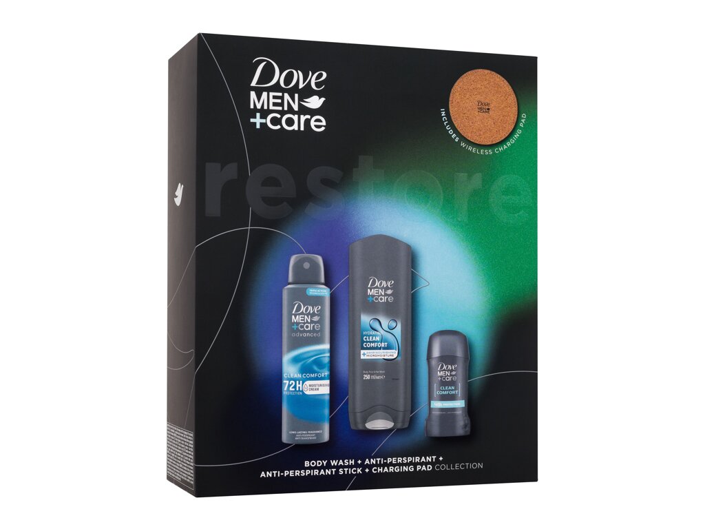 Dove Men + Care Clean Comfort Du&scaron;o gelis 250 ml Set