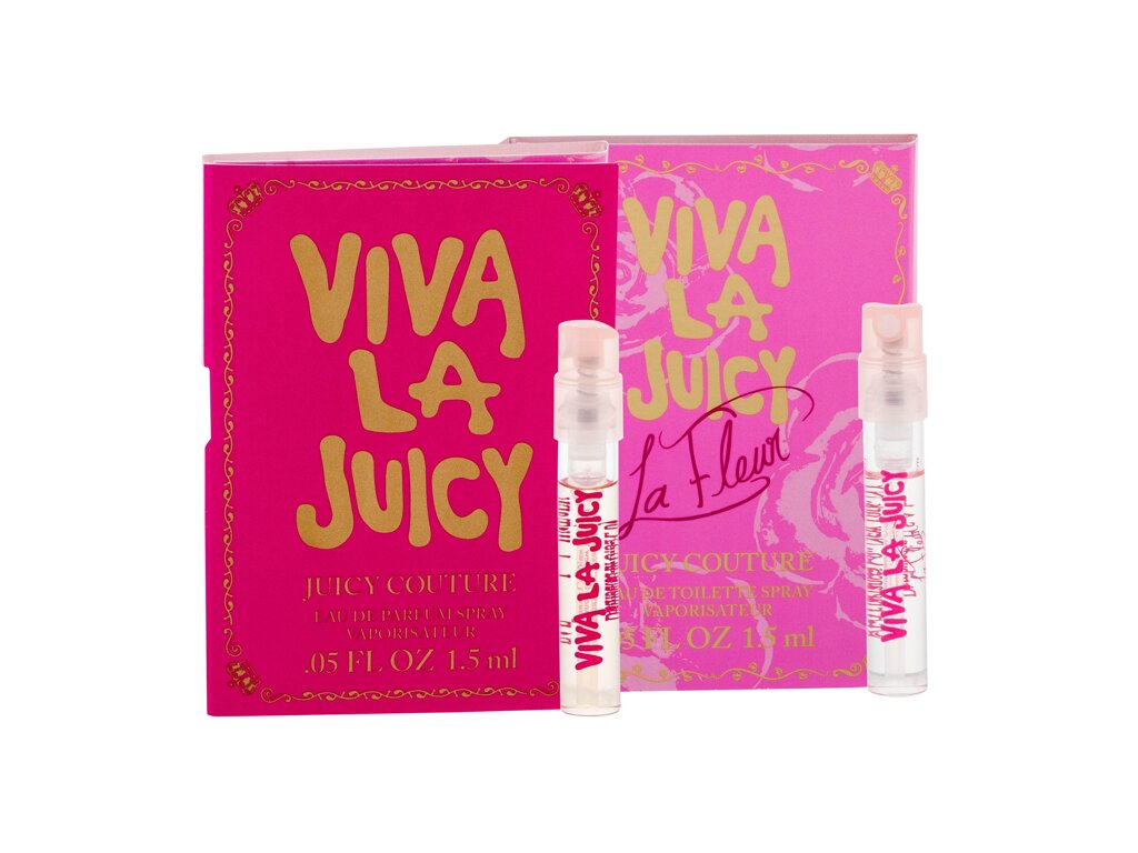 Juicy Couture Viva La Juicy 1,5ml Viva La Juicy 1,5 ml + Viva La Juicy La Fleur 1,5 ml kvepalų mėginukas Moterims EDP Rinkinys