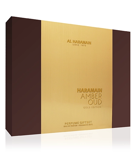 Al Haramain Amber Oud Gold Edition EDP 75ml + EDP 30ml + Mist 250ml kvepalai Unisex EDP Rinkinys