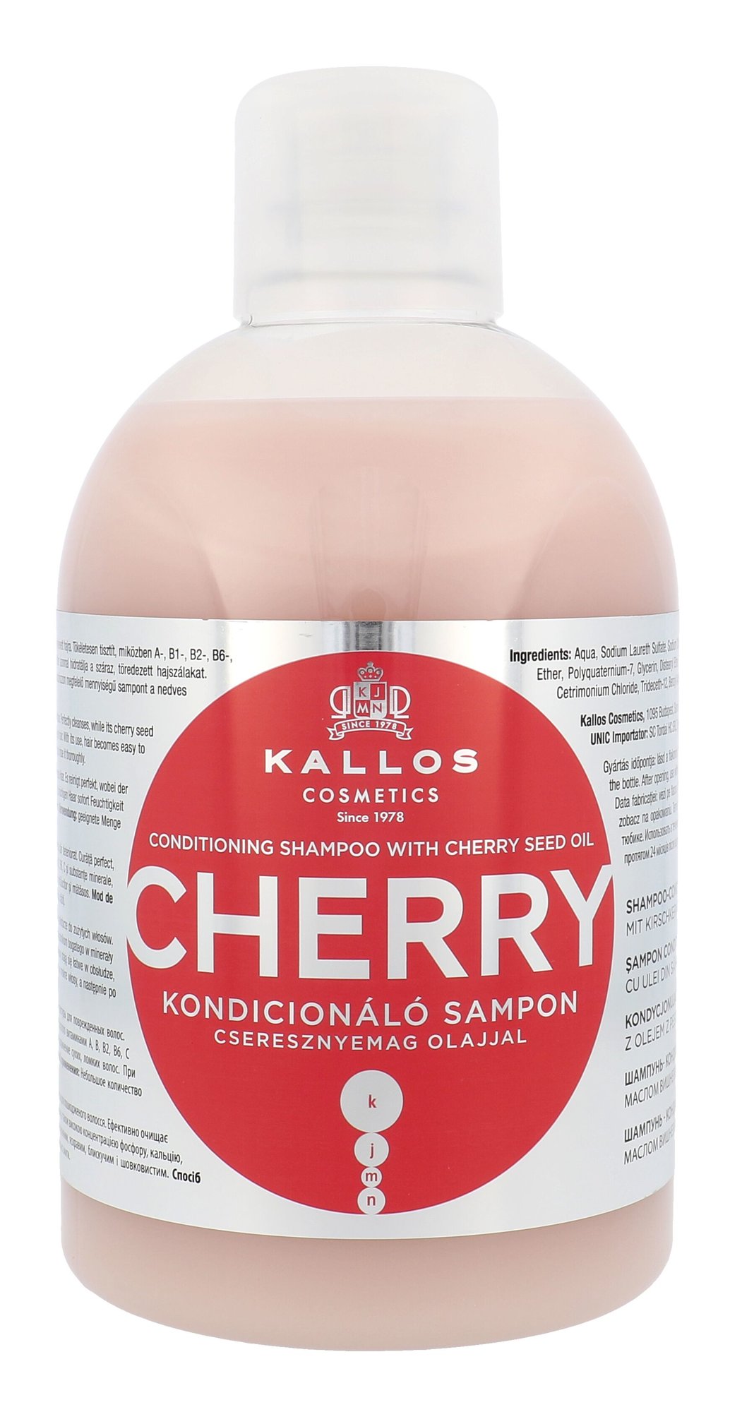 Kallos Cosmetics Cherry 1000ml šampūnas (Pažeista pakuotė)