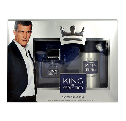 Antonio Banderas King of Seduction 50ml Edt 50ml + 150ml deodorant Kvepalai Vyrams EDT Rinkinys (Pažeista pakuotė)