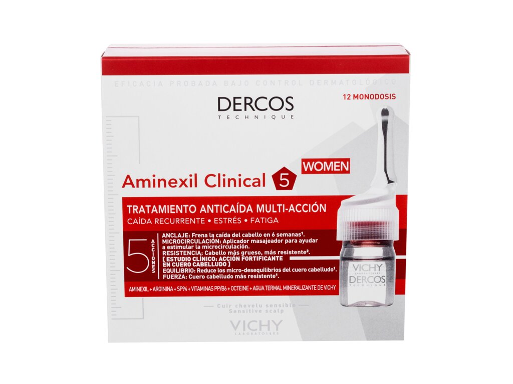 Vichy Dercos Aminexil Clinical 5 12x6ml priemonė nuo plaukų slinkimo (Pažeista pakuotė)