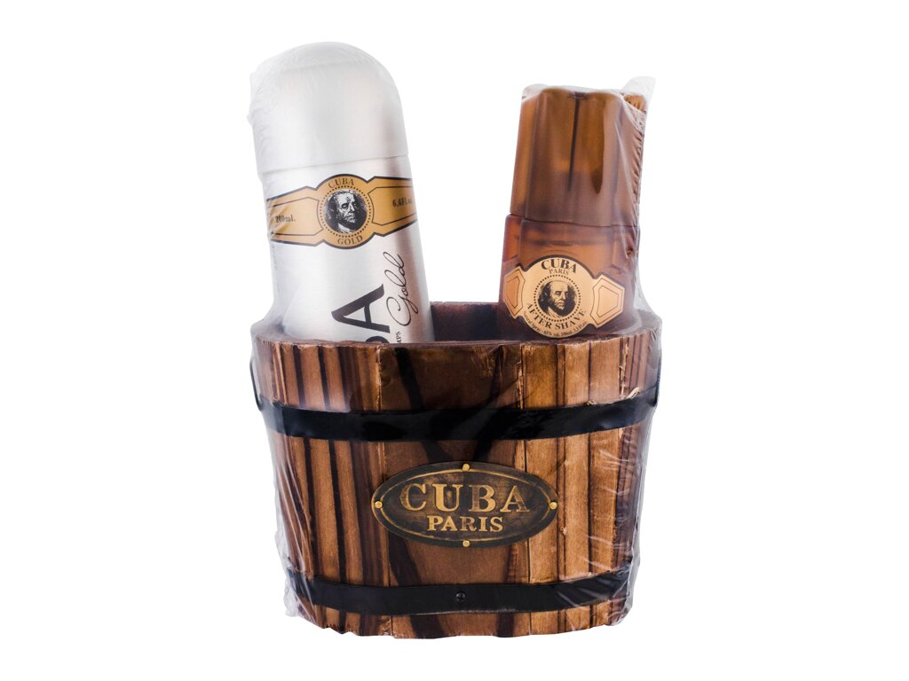 Cuba Gold 100 ml Aftershave Water 100 ml + Deodorant 200 ml Damaged box Set