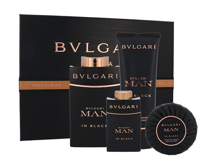 Bvlgari Man In Black 100ml Edp 100 ml + Edp 15 ml + Aftershave Balm 100 ml + Shaving Soap 100 g Kvepalai Vyrams EDP Rinkinys