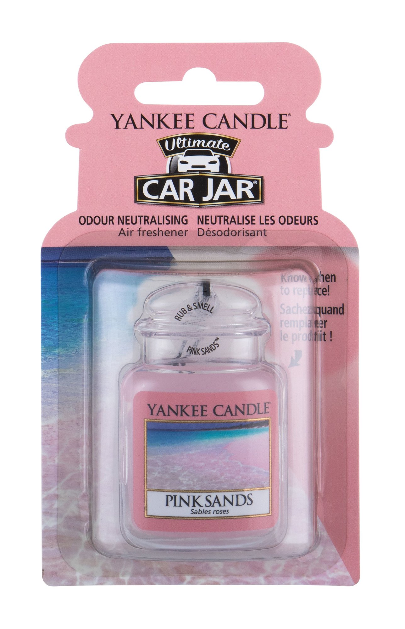 Yankee Candle Pink Sands Car Jar 1vnt Kvepalai Unisex Automobilio gaiviklis