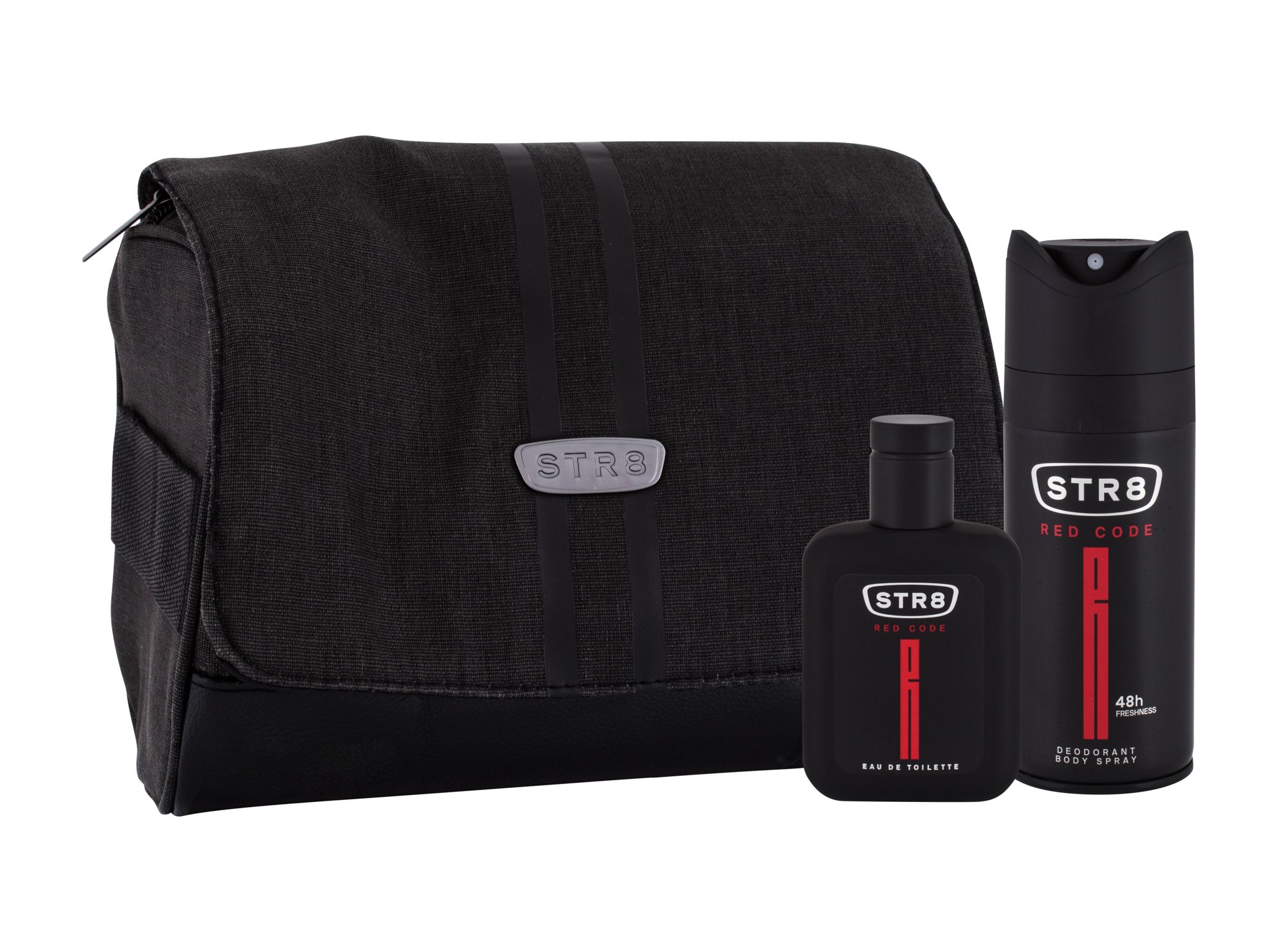STR8 Red Code 50ml Edt 50 ml + Deodorant 150 ml + Cosmetic Bag Kvepalai Vyrams EDT Rinkinys (Pažeista pakuotė)