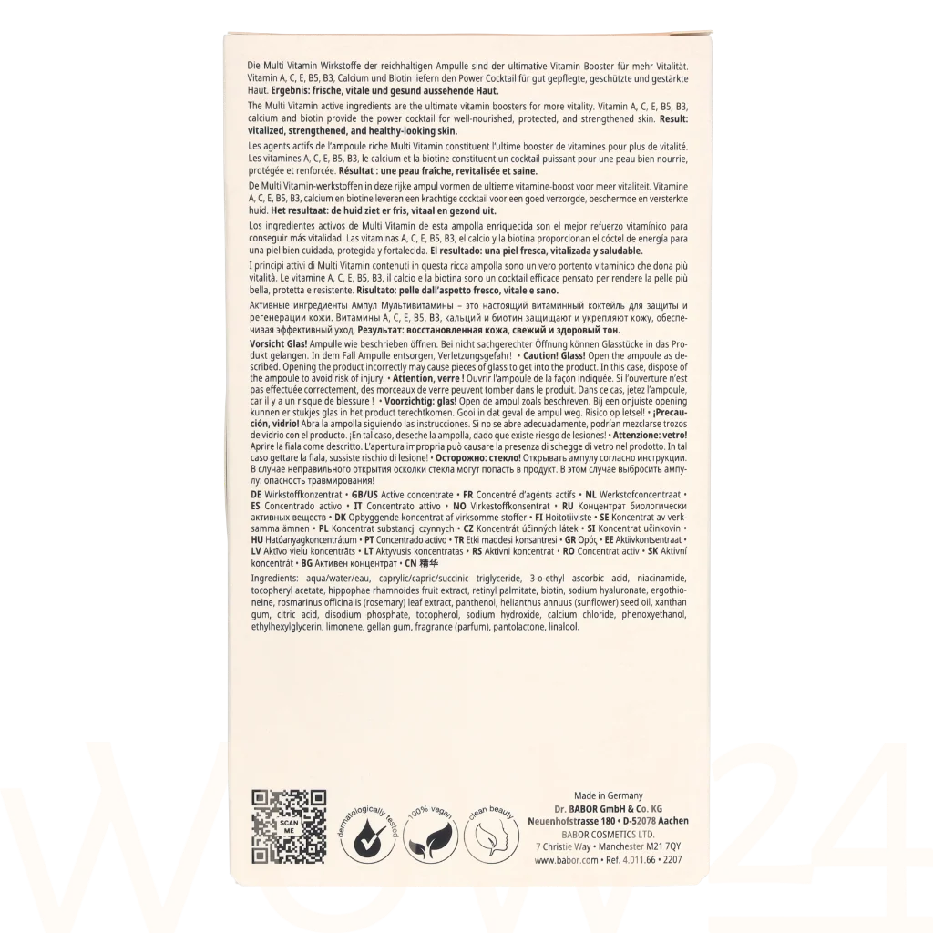 Babor Babor Multi Vitamin Ampoule Concentrates 14 ml Veido serumas