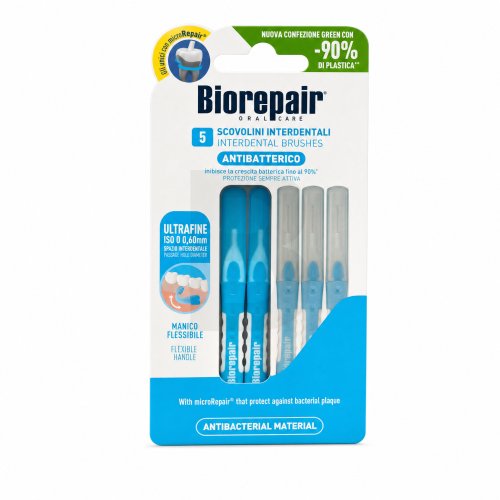Biorepair Antibacterial Interdental Brush Super Fine 0,60 mm Tarpdančių &scaron;epetėlis Unisex