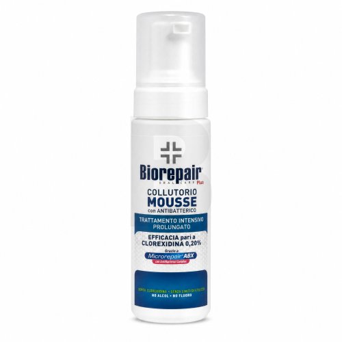 Biorepair Foaming Mouthwash Plus ABX Foaming Mouthwash Jautrių dantų priežiūros priemonė Unisex