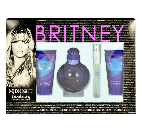 Britney Spears Fantasy Midnight 100ml Edp 100ml + 50ml shower gel + 10ml edp + 50ml body lotion Kvepalai Moterims EDP Rinkinys (Pažeista pakuotė)