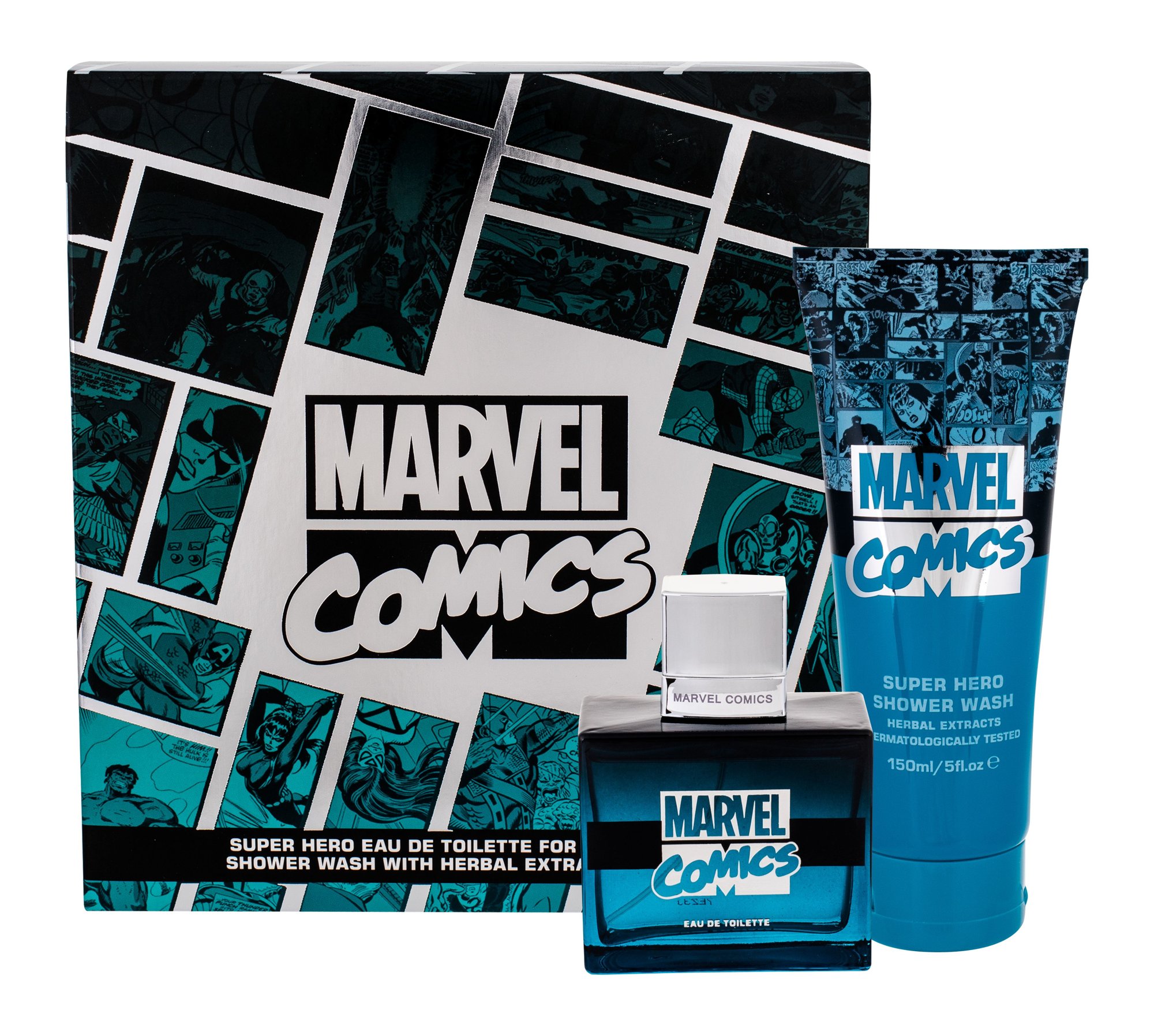 Marvel Comics Hero 75ml Edt 75 ml + Shower gel 150 ml Kvepalai Vaikams EDT Rinkinys (Pažeista pakuotė)
