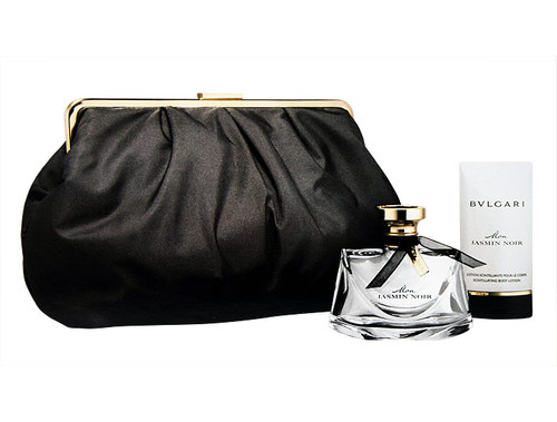 Bvlgari Mon Jasmin Noir 75ml Edp 75ml + 75ml Body lotion + Cosmetic bag Kvepalai Moterims EDP Rinkinys (Pažeista pakuotė)