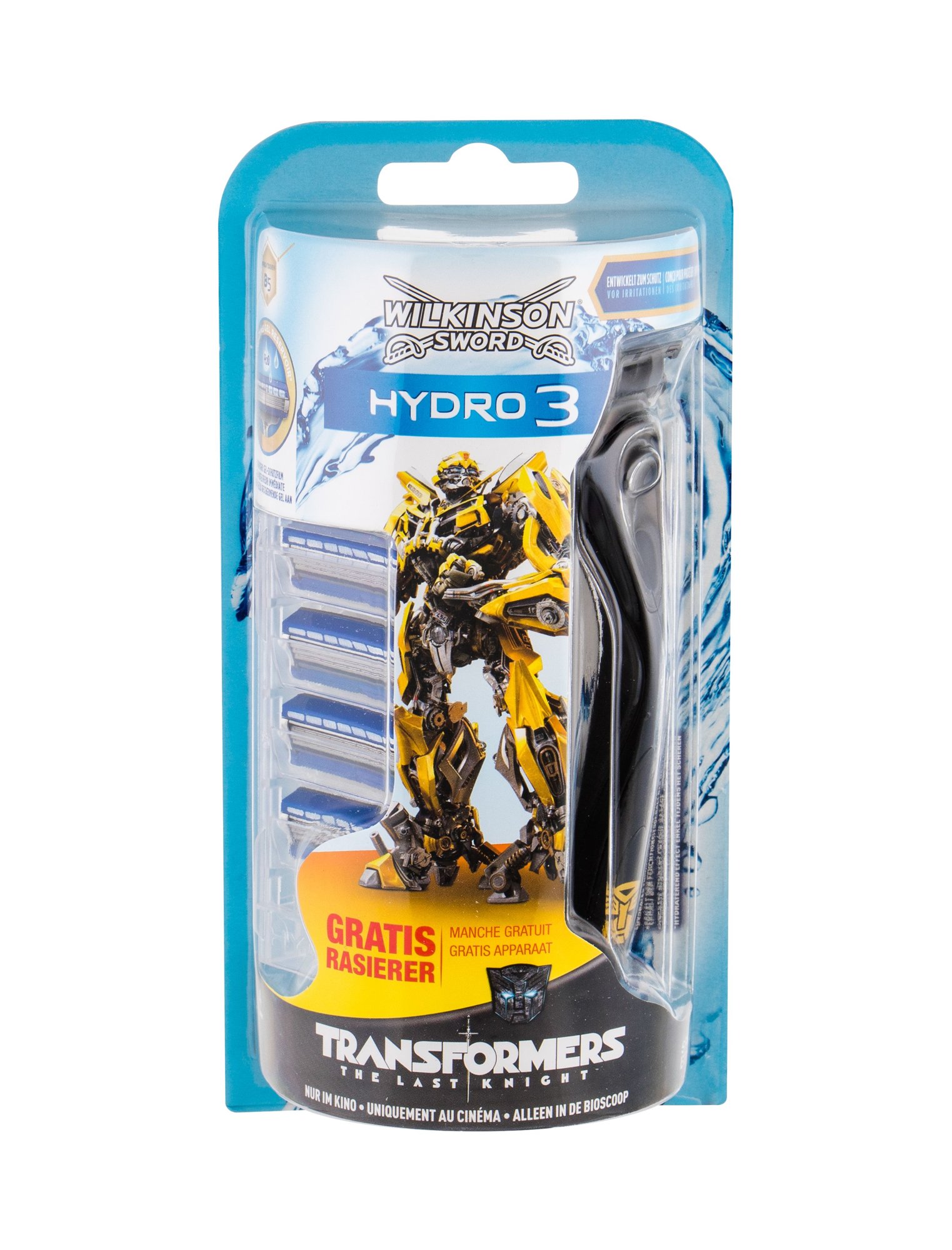 Wilkinson Sword Hydro 3 Transformers 1vnt Shaver with Single Head 1 pc + Spare Heads 4 pcs skustuvas Rinkinys (Pažeista pakuotė)