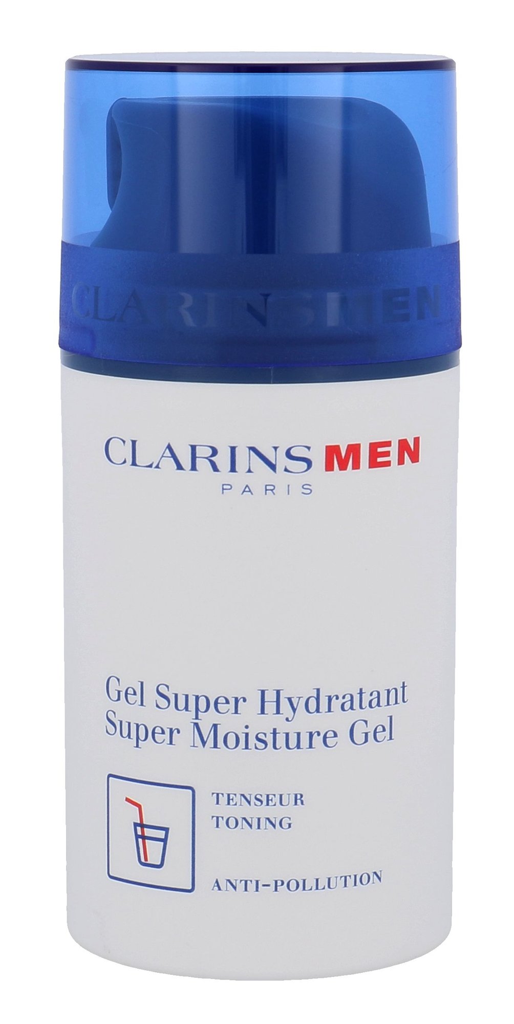Clarins Men Super Moisture Gel 75ml veido gelis (Pažeista pakuotė)
