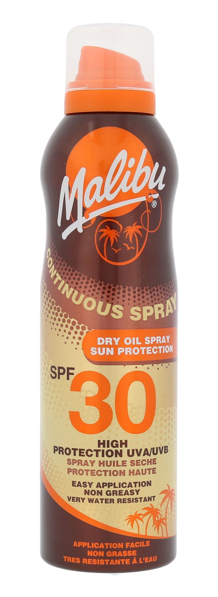 Malibu Continuous Spray Dry Oil 175ml įdegio losjonas (Pažeista pakuotė)