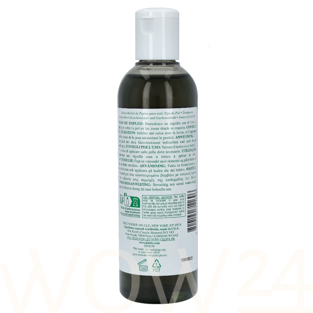 Kiehl's Kiehl's Cucumber Herbal Alcohol Free Toner 250 ml veido emulsija
