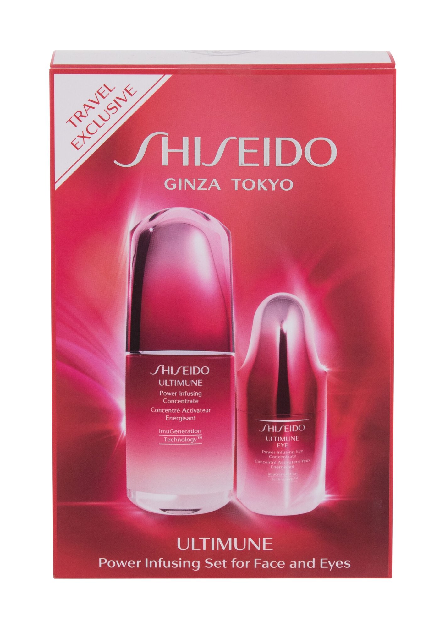 Shiseido Ultimune Power Infusing Set for Face and Eyes Veido serumas