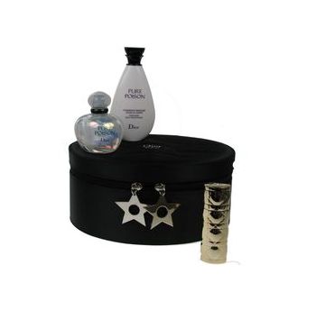 Christian Dior Pure Poison 100ml Edp 100ml + 100ml Body lotion + 5ml Edp Miniature +  Handbag kvepalai Moterims EDP Rinkinys