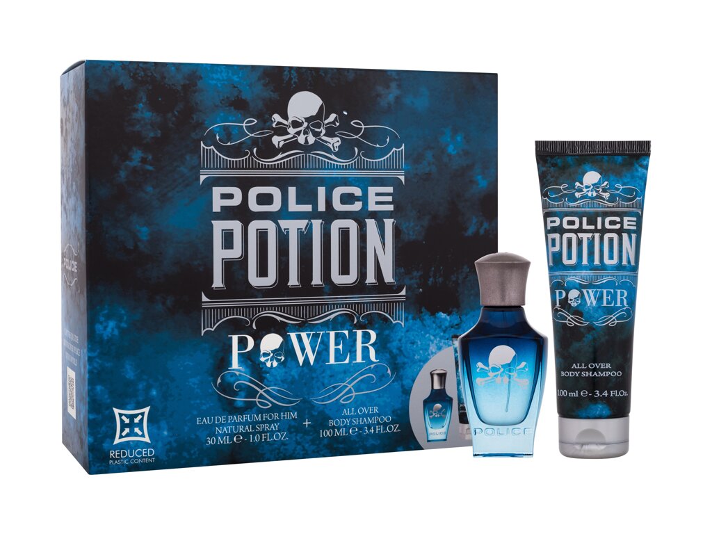 Police Potion Power 30ml Edp 30 ml + Shower Gel 100 ml Kvepalai Vyrams EDP Rinkinys (Pažeista pakuotė)