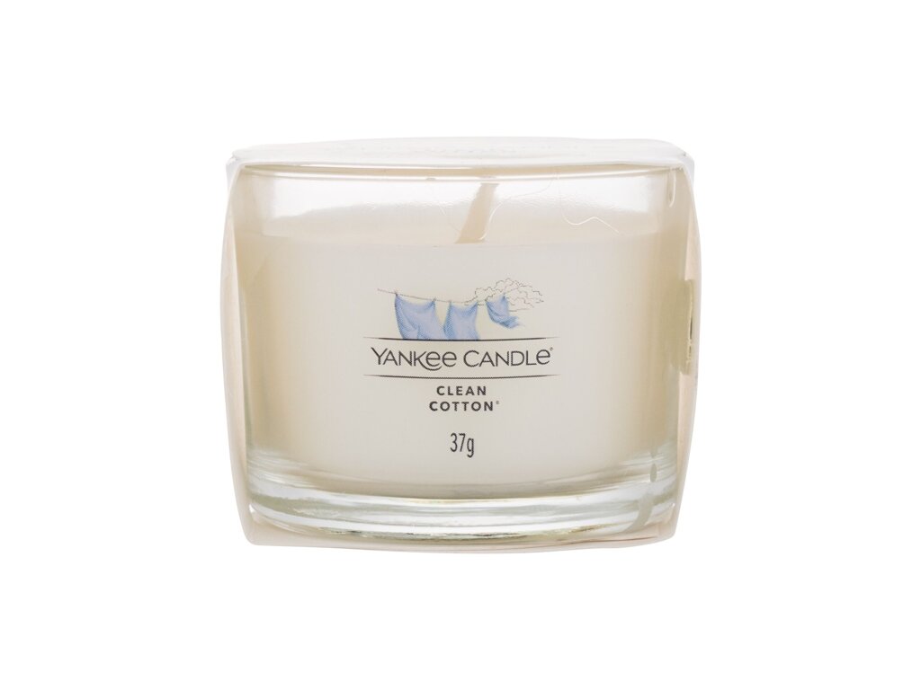 Yankee Candle Clean Cotton 37g Kvepalai Unisex Scented Candle (Pažeista pakuotė)