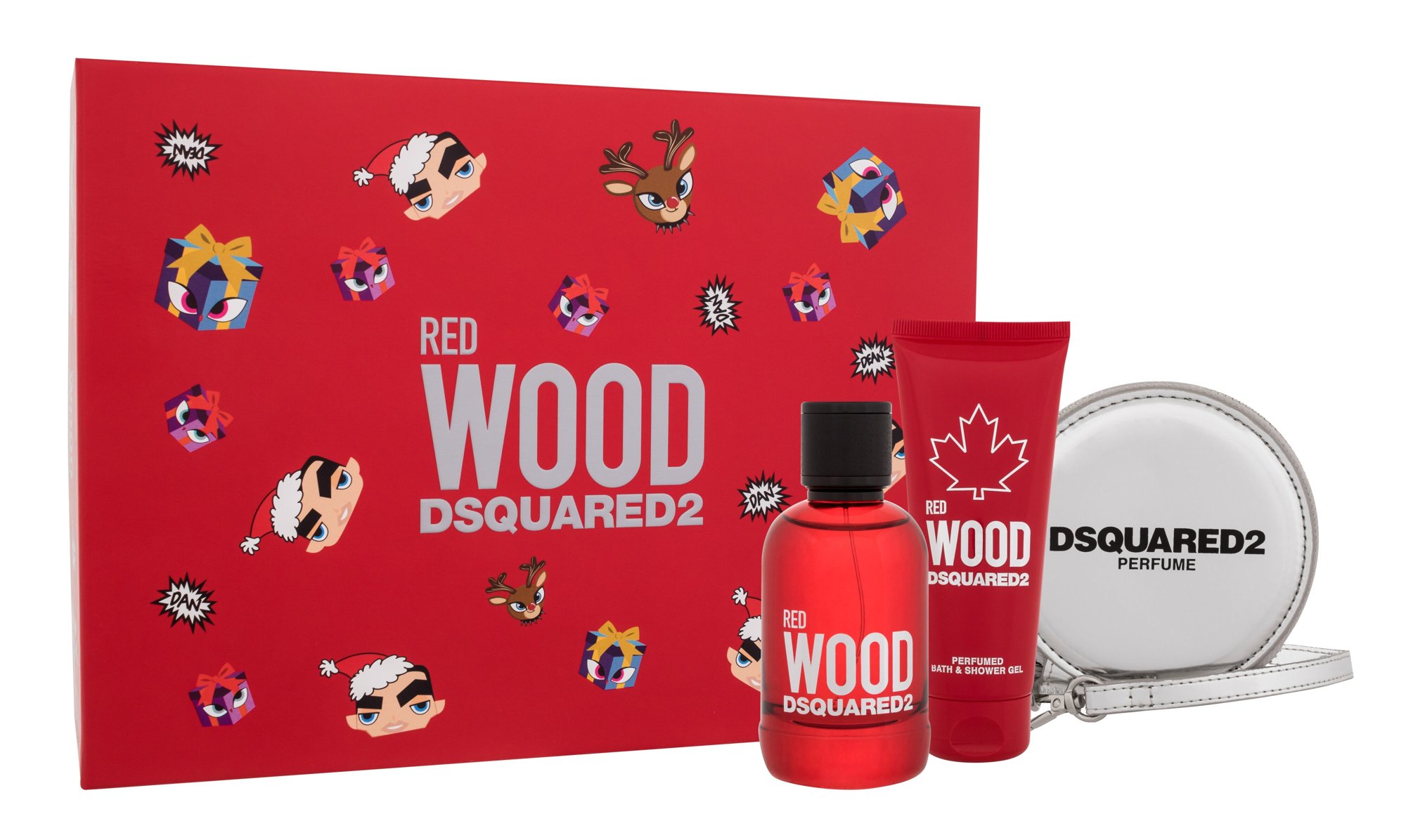Dsquared2 Red Wood 100ml Edt 100 ml + Shower Gel 100 ml + Wallet Kvepalai Moterims EDT Rinkinys