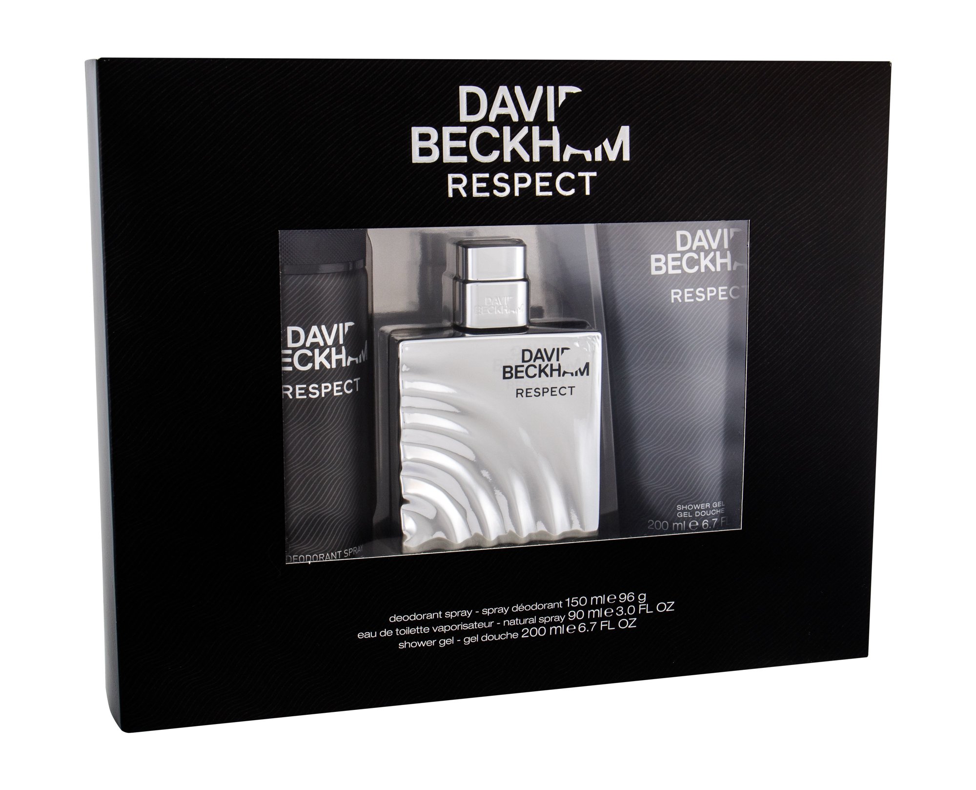 David Beckham Respect  90 ml + 200 ml Shower gel + 150 ml deodorant Kvepalai Vyrams EDT