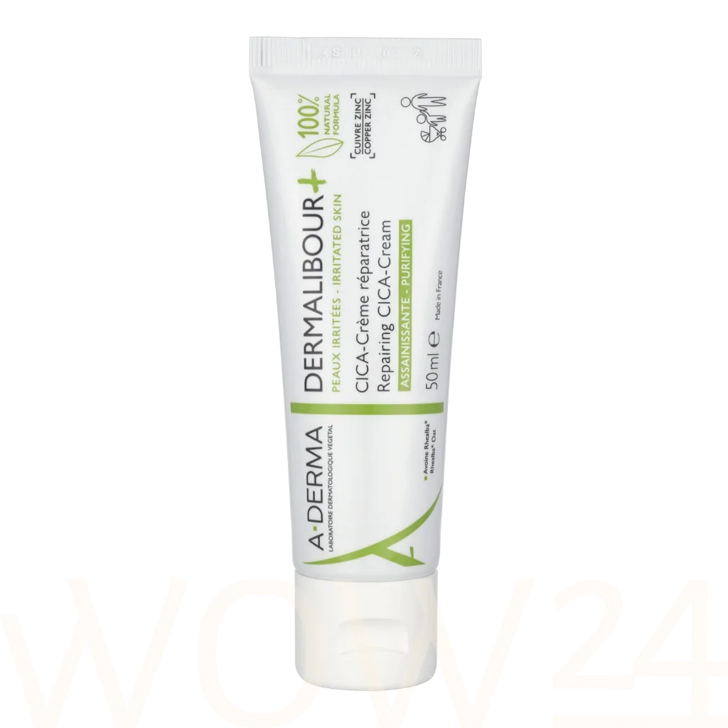 A-Derma A-Derma Dermalibour+ Repairing Cica-Cream 50 ml natūrali veido odos priežiūros priemonė