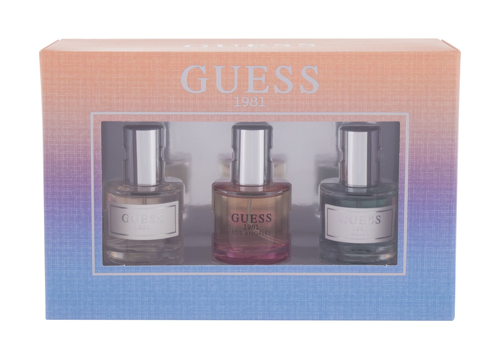 Guess Guess 1981 15ml Edt 15 ml + Edt Guess 1981 Los Angeles 15 ml + Edt Guess 1981 Indigo 15 ml Kvepalai Moterims EDT Rinkinys