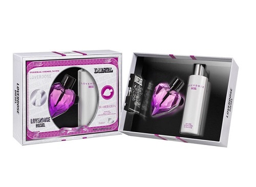 Diesel Loverdose 50ml Edp 50ml + 200ml Body lotion + 1,5ml Only the Brave Tatoo kvepalai Moterims EDP Rinkinys