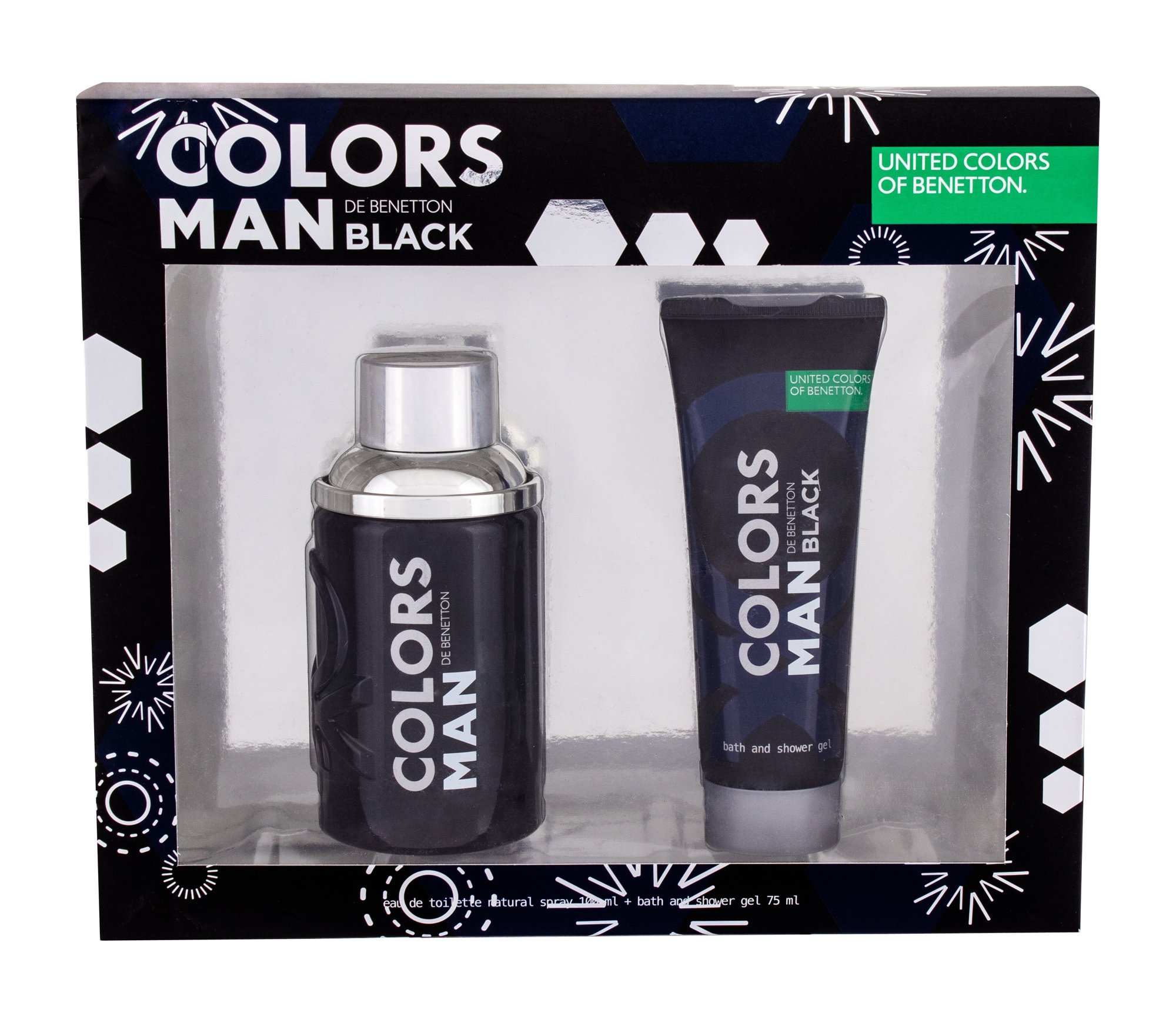 Benetton Colors de Benetton Black Eau De Toilette 100 ml Damaged box Set
