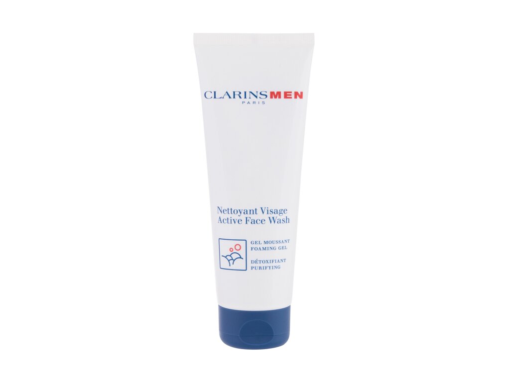 Clarins Men Active Face Wash 125ml veido putos (Pažeista pakuotė)