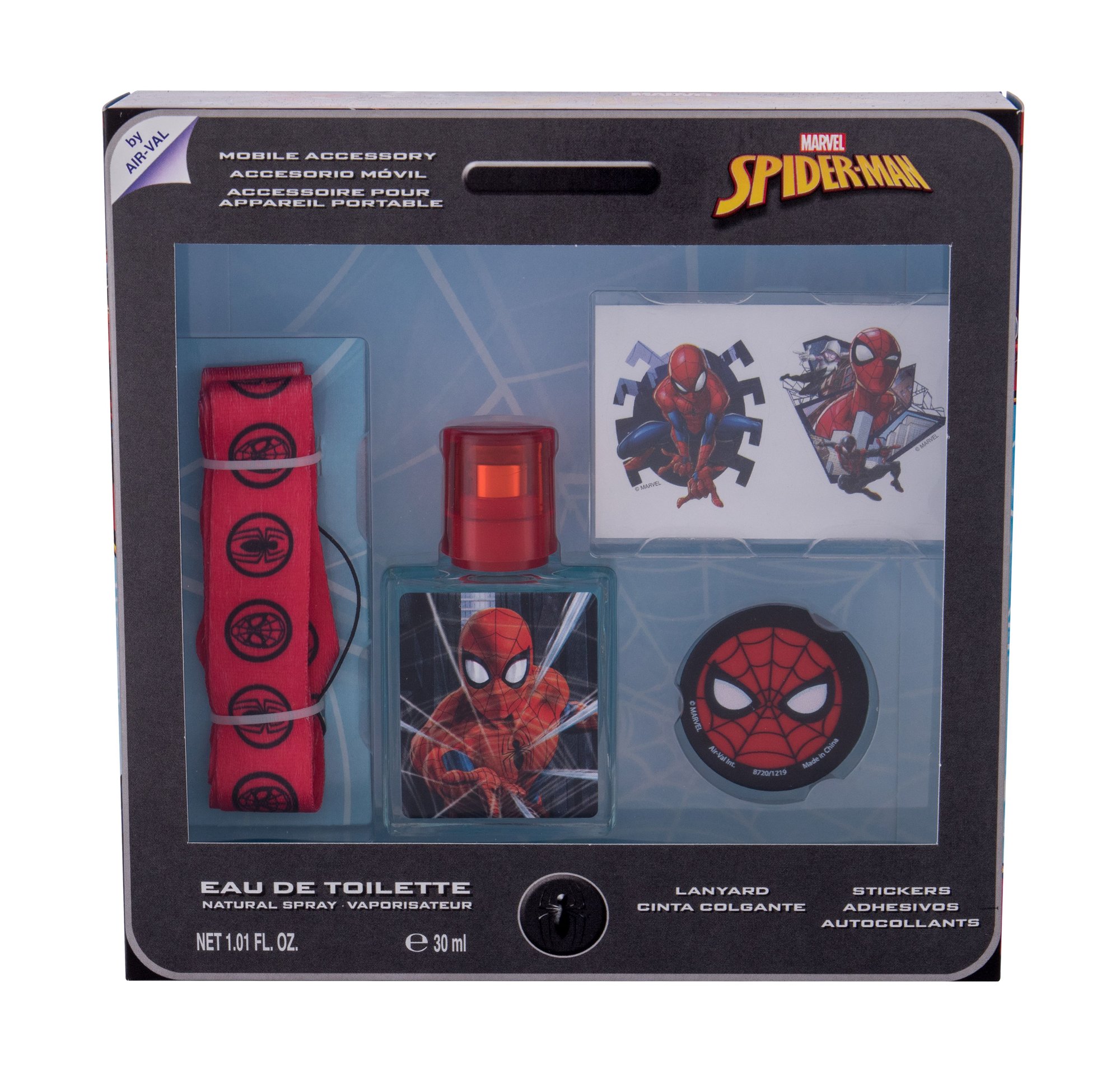 Marvel Spiderman 30ml Edt 30 ml + Stickers + Key Ring + Mobile Phone Holder Kvepalai Vaikams EDT Rinkinys