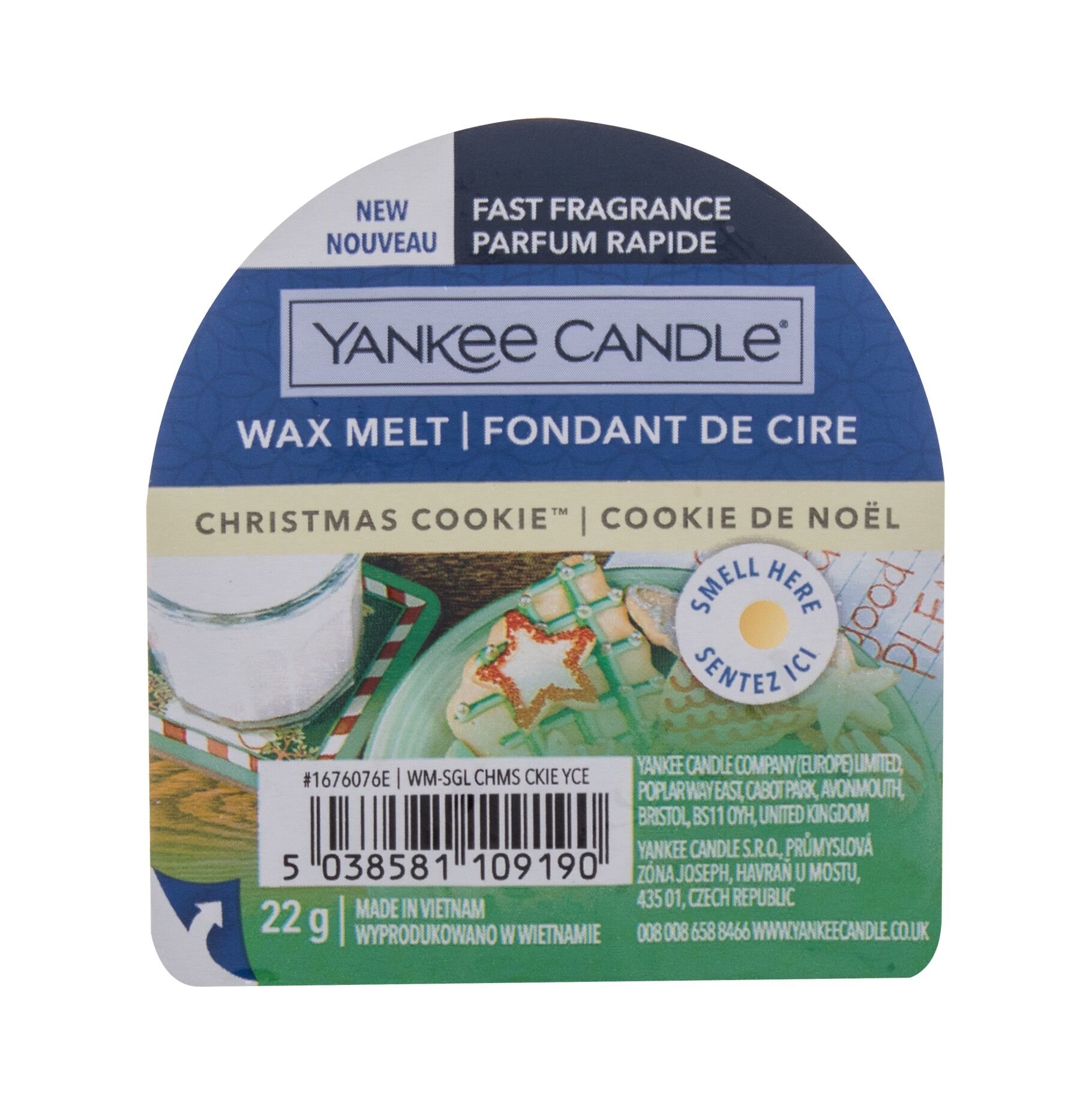 Yankee Candle Christmas Cookie 22g Kvepalai Unisex Scented Candle