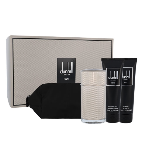 Dunhill Icon Kvepalai Vyrams + Shower gel 90 ml + Aftershave balm 90 ml  + Cosmetic bag