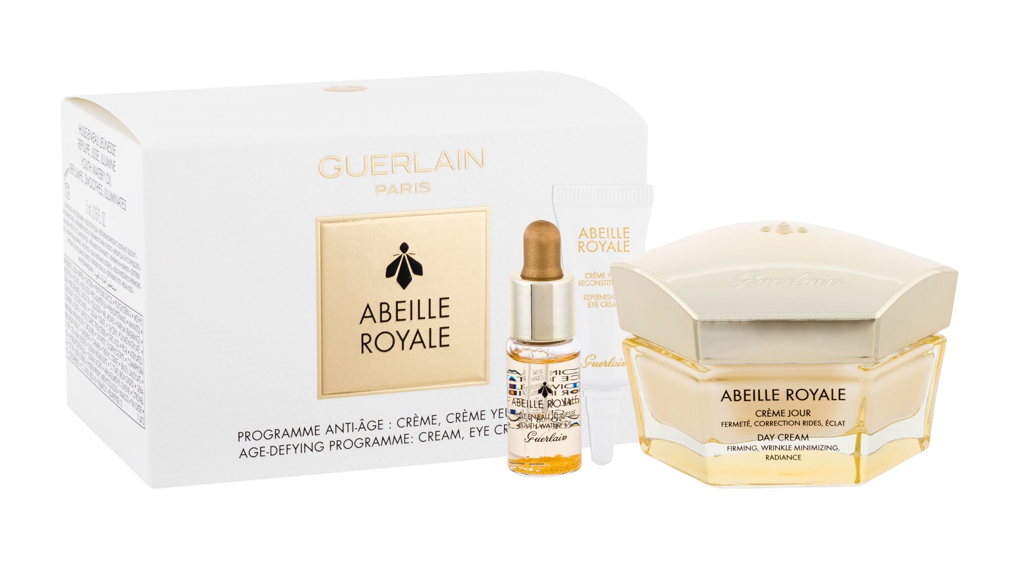 Guerlain Abeille Royale 50ml Daily Facial Care 50 ml + Facial Serum 5 ml + Eye Cream 5 ml dieninis kremas Rinkinys
