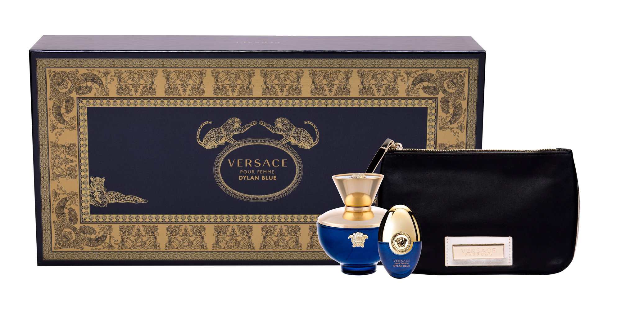 Versace Pour Femme Dylan Blue Eau De Parfum 100 ml Edp 100 ml + Edp 10 ml + Cosmetic Bag Set
