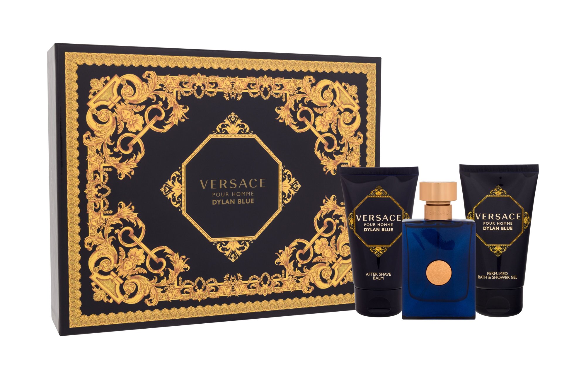 Versace Pour Homme Dylan Blue 50ml Edt 50 ml + Shower Gel 50 ml + Aftershave Balm 50 ml Kvepalai Vyrams EDT Rinkinys