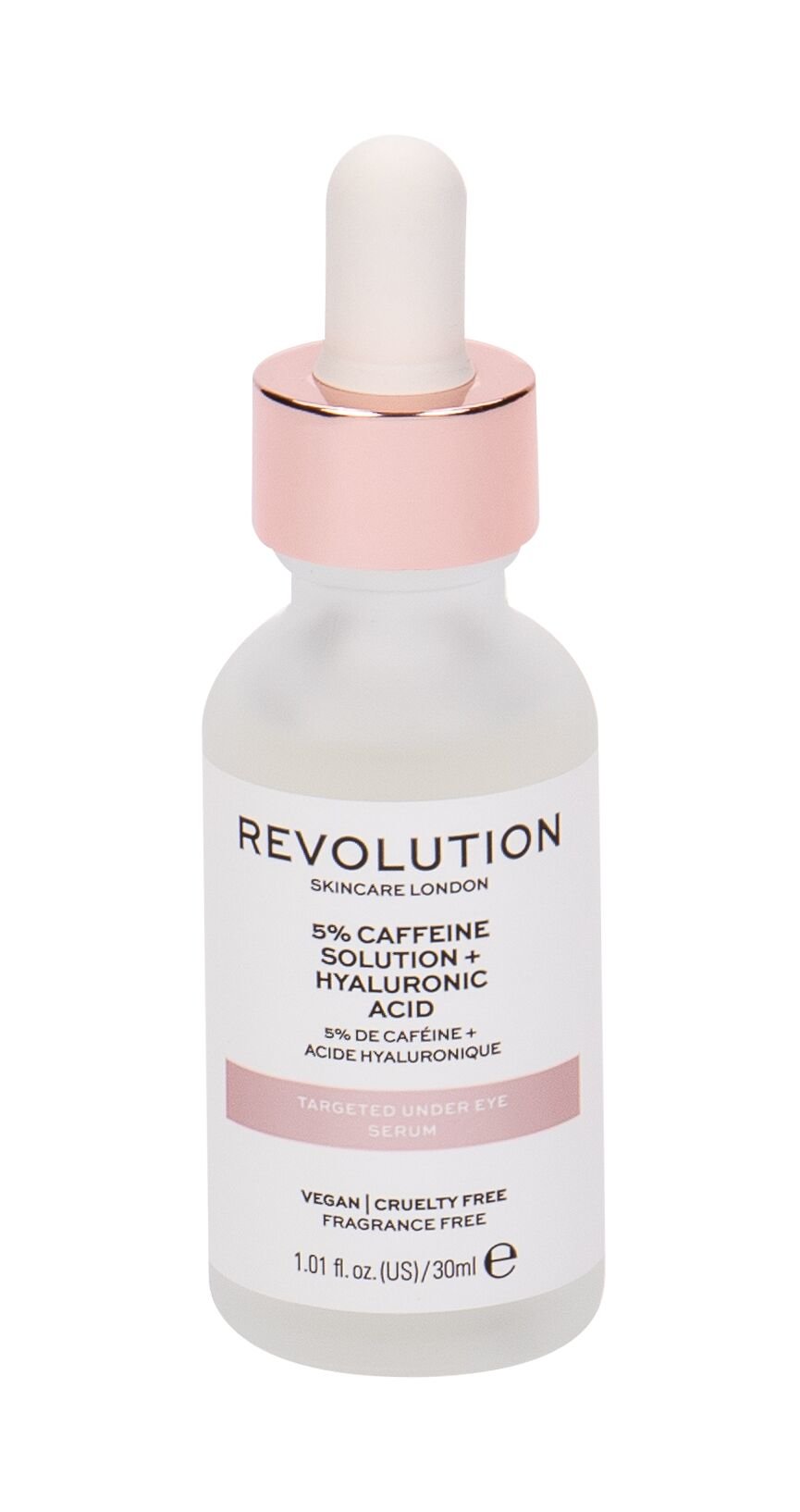 Revolution Skincare Skincare 5% Caffeine Solution + Hyaluronic Acid paakių serumas