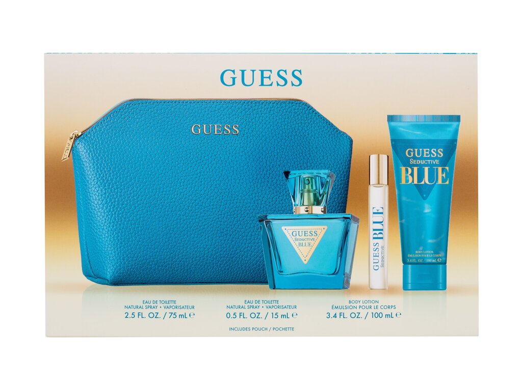 GUESS Seductive Blue Eau De Toilette 75 ml Damaged box Set