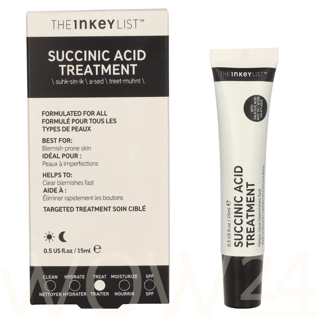 The Inkey List The Inkey List Succinic Acid Treatment 15 ml natūrali veido odos priežiūros priemonė