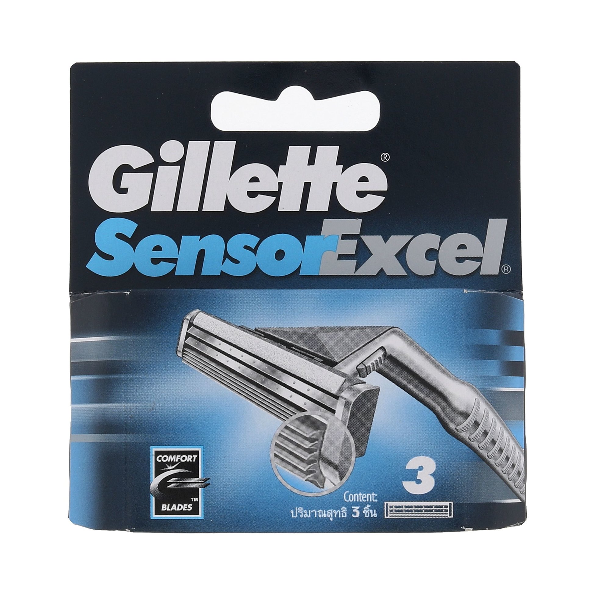 Gillette Sensor Excel 3vnt skustuvo galvutė