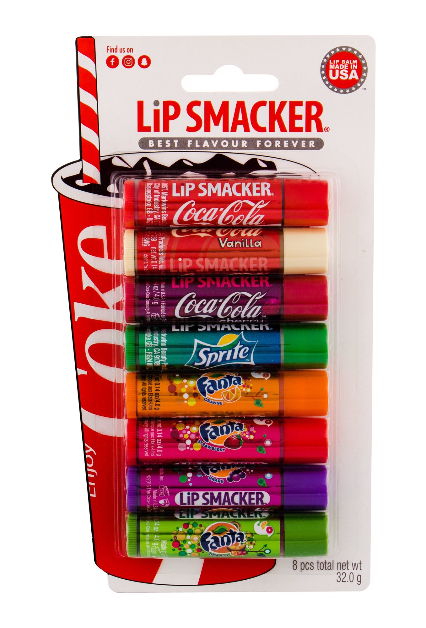 Lip Smacker Coca-Cola Party Mix Lip Balm Kit lūpų balzamas