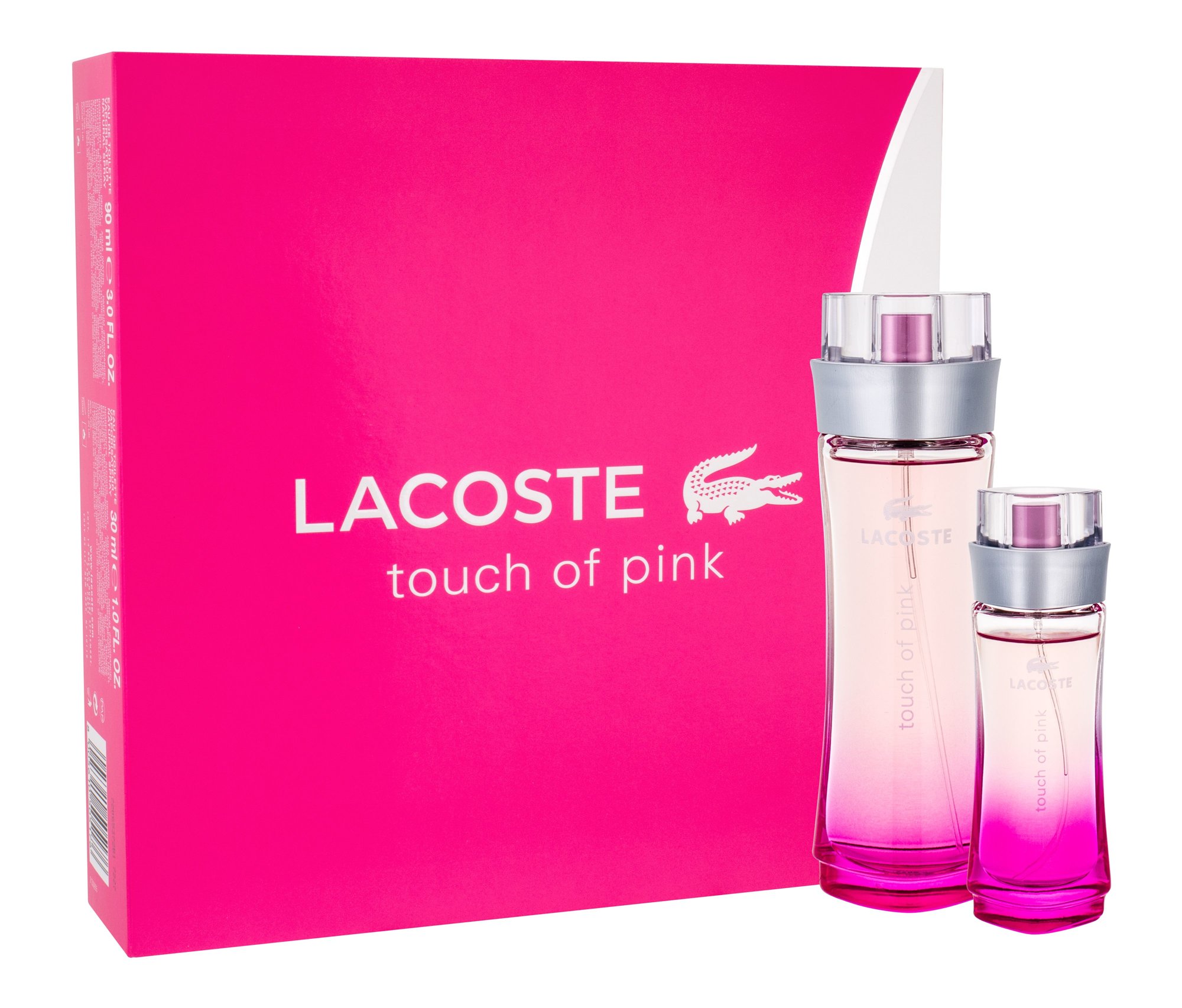 Lacoste Touch Of Pink 90ml Edt 90 ml + Edt 30 ml Kvepalai Moterims EDT Rinkinys (Pažeista pakuotė)