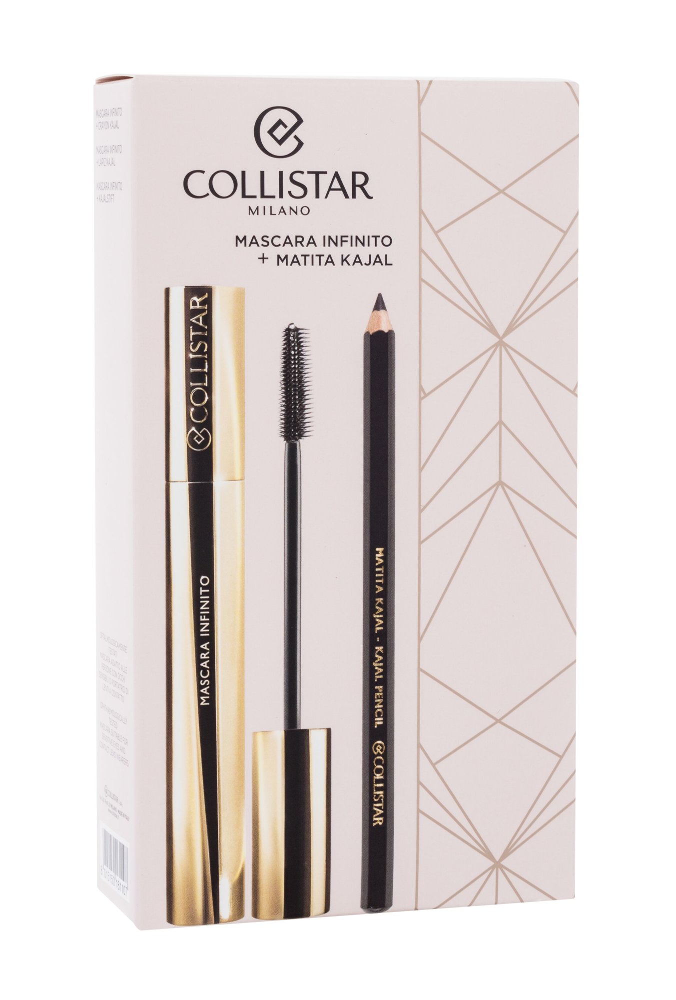 Collistar Infinito 11ml Mascara Infinito 11 ml + Kajal Pencil 1,2 ml Black blakstienų tušas Rinkinys