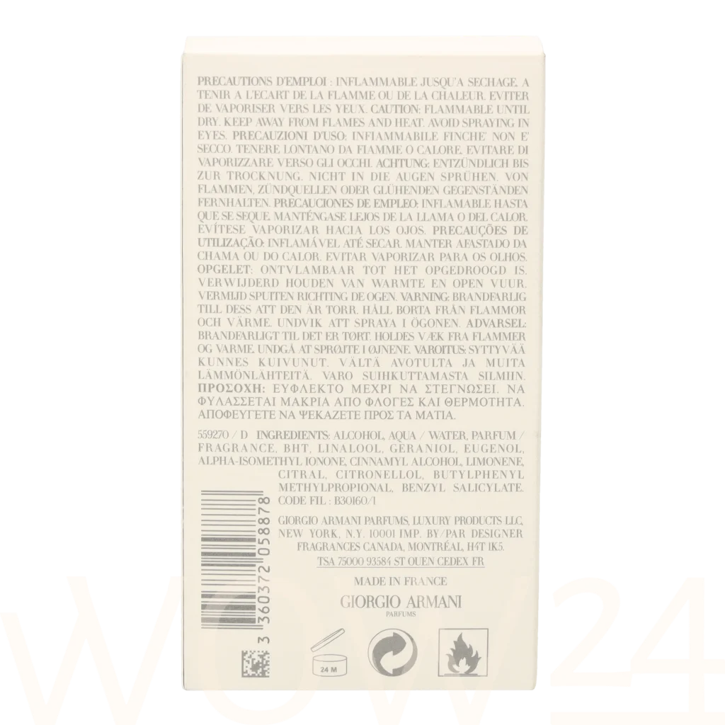 Armani Armani Acqua Di Gio Pour Homme Edt Spray 100 ml kvepalai Vyrams EDT
