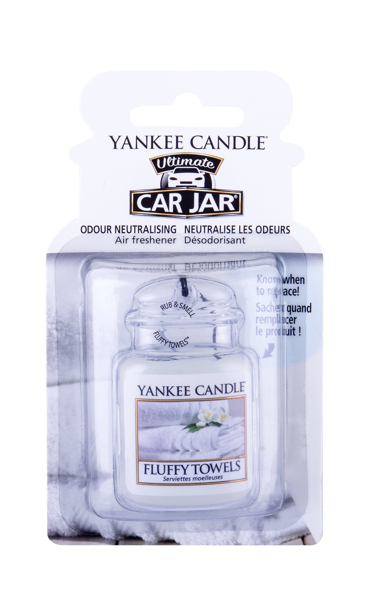 Yankee Candle Fluffy Towels Car Jar 1vnt Kvepalai Unisex Automobilio gaiviklis