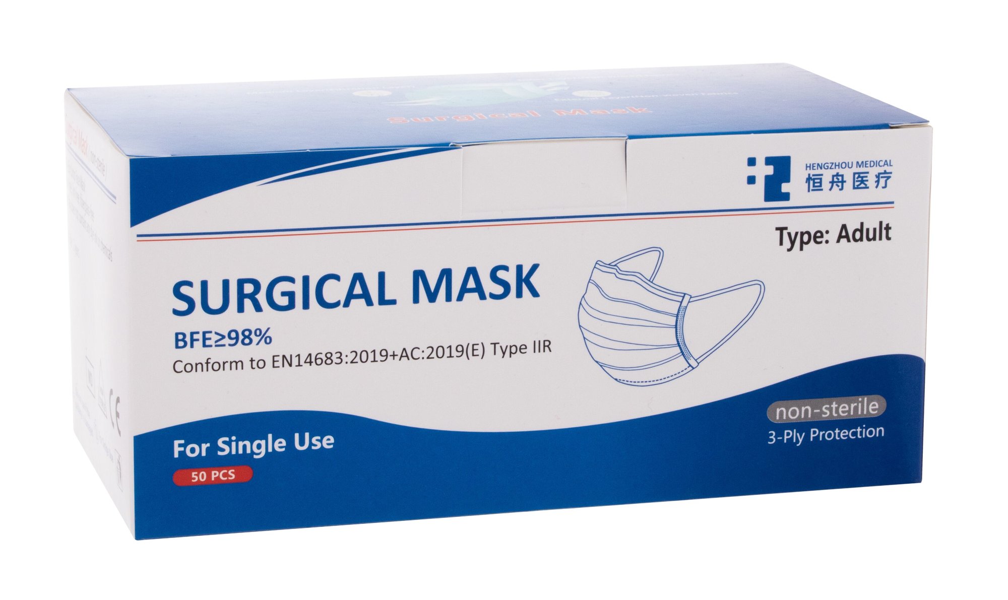 Hengzhou Medical Surgical Mask kaukė/respiratorius